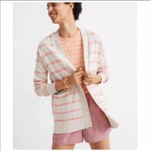 Bradley Cardigan Sweater in Textured Stripe